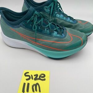 Nike Air Zoom Athletic Shoes - Teal and Orange
